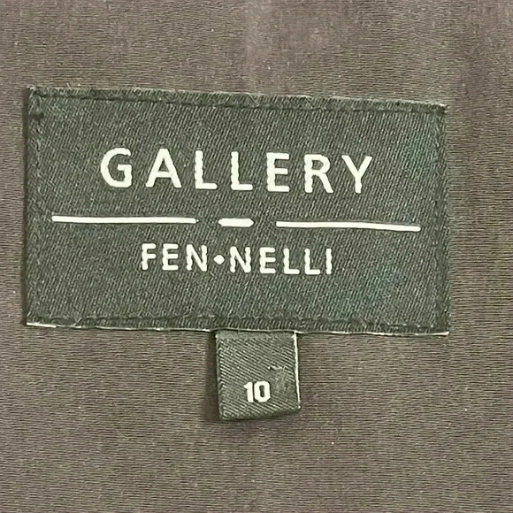 Gallery Faux Fur Zipper Button Down Winter Coat in Black size 10 - Picture 7 of 8